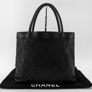 CHANEL Caviar Quilted Silver Logo Shoulder Bag 159072059 [P]