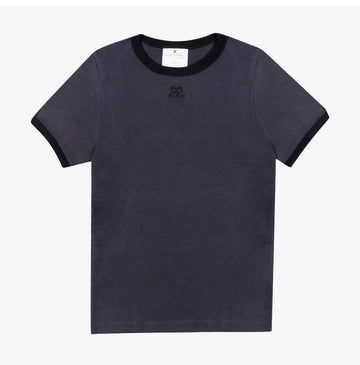 Courreges Logo Contrast Ringer Women's T-shirt B155 146392152 [P]