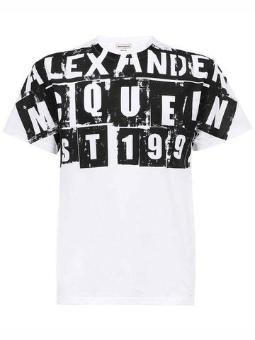 ALEXANDER MCQUEEN Punk Logo Overprint T-Shirt 133032831 [P]