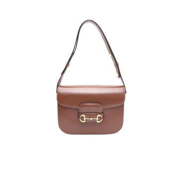 GUCCI ブラウンレザー1955ホースビットショルダーバッグ兼クロスバッグkk95089992 159073340 [P]