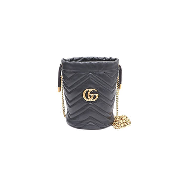 GUCCI GG Marmont Chevron Mini Bucket Bag mit goldener Kette 575163 159073355 [P]