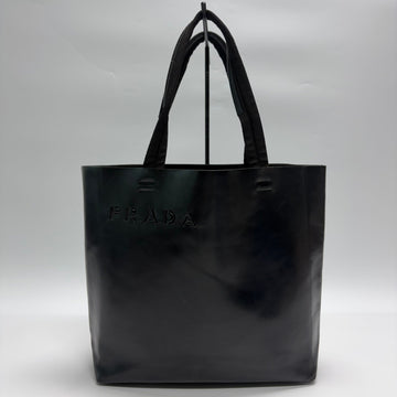 PRADA Logo-embossed Leder Tote Bag Schwarz (607-10) 159073403 [P]