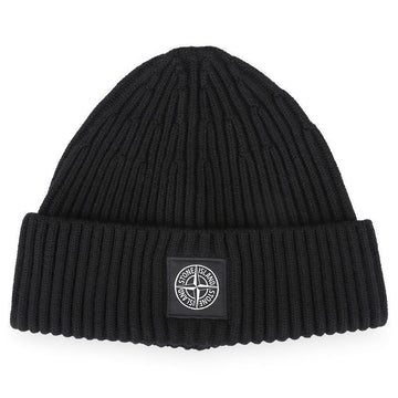 STONE ISLAND 男性用コンパスロゴパッチウールビーニー 159071556 [P]