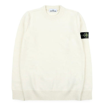 Stone Island Men's Patch Wool Stitch Knit (Ivory) L2S15 5100072 S00A3 V0093 159071557 [P]