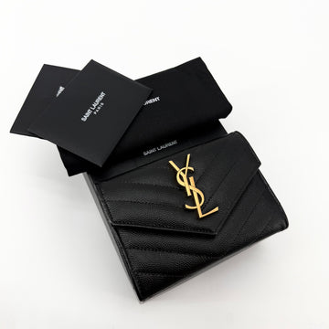 SAINT LAURENT Kartenetui mit Goldverzierung 414404 159075207 [P]