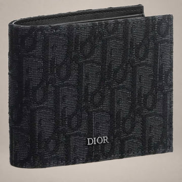 Dior Compact Wallet Black Jacquard 159075742 [P]