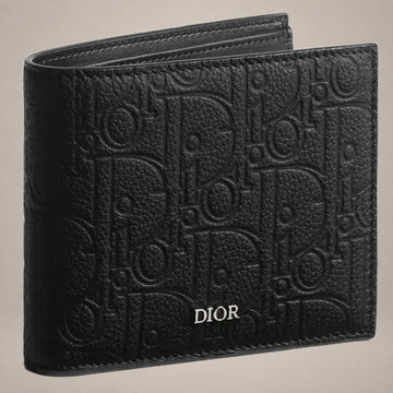 Dior Compact Black Leather Wallet 159076054 [P]