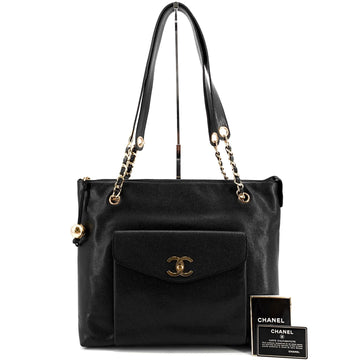 CHANEL キャビアゴールデンボールチェーンショルダーバッグ 1234567 159076079 [P]