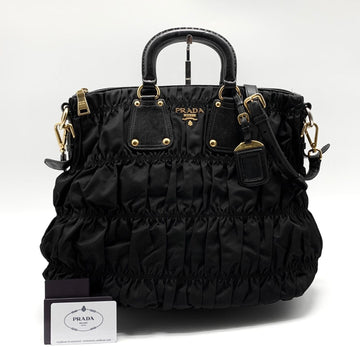 PRADA ナイロンナッパゴフレトートバッグ兼ショルダーバッグ BN1935 159076137 [P]