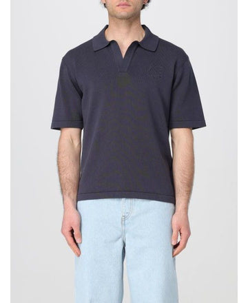 MAISON KITSUNE Gesticktes Strick-Polo mit Bold Fox Head OM00205KT1135 0076 151060415 [P]