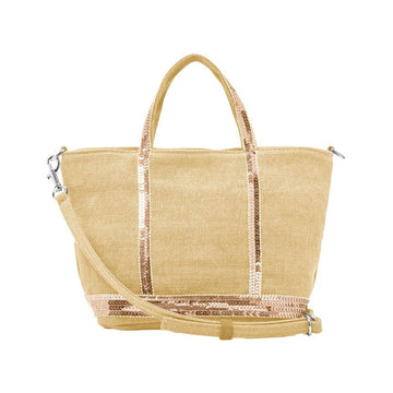 Vanessa Bruno Spangled Linen Zipper Mini Tote Bag 159076598 [P]