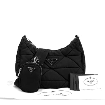 PRADA Patchwork Nylon Multi Hobo Bag Crossbody 1BC151 159076675 [P]