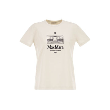 MaxMara Embroidered Logo T-Shirt White 2619971021 001 153855870 [P]
