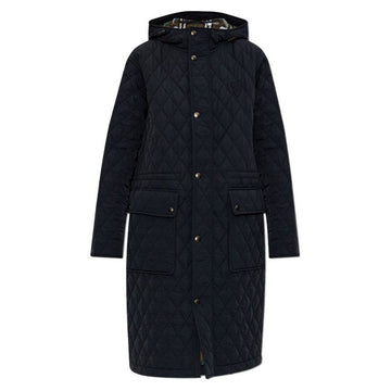 Burberry 24FW Logo Patch Two-Pocket Diamond Long Quilted Jacket Black 8096919 118709481 [P]