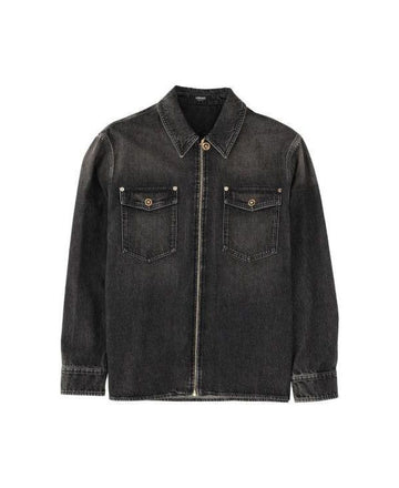 VERSACE Hemd Denim STOP Wasch Dirty Black 1020723 1A15050 1D280 151103660 [P]