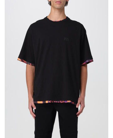 VERSACE アニマル柄レイヤードコットンTシャツ 78GAH6X1J0001 899 151103858 [P]