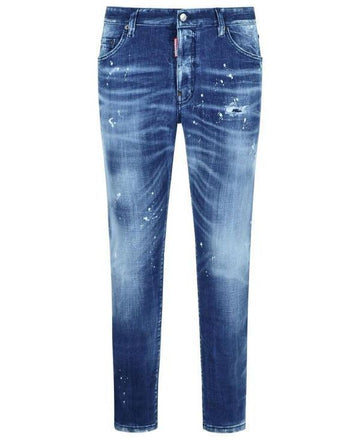 DSQUARED2 Medium Pillow Blue Washed Skater Jeans 151111452 [P]