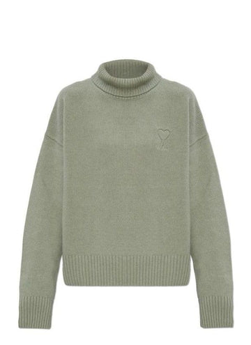 AMI Embroidered Funnel Neck Sweater UKS444 KN0028 303 152200607 [P]