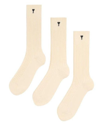 AMI Cotton Socks 3-Pair Pack USC611 AK0007 150 152200782 [P]