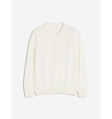 Maison Kitsune Bold Fox Head Embroidered Knit Bomber Jacket OM02135KT1135 0145 152201132 [P]