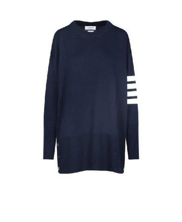 THOM BROWNE Oversized Crewneck 4-Bar Streifen Strickpullover 152201194 [P]