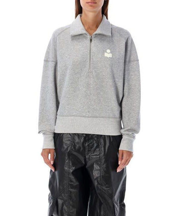 Isabel Marant Half Zip Logo Sweatshirt SW0093FA A1M07E GYWH 152202380 [P]
