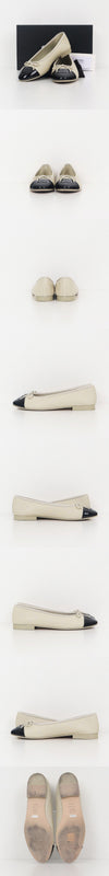 CHANEL Classic Ballerina Flat Shoes 38.5 159082076 [P]