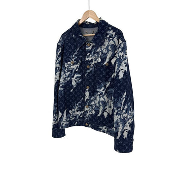 LOUIS VUITTON Monogram Flower Printed Denim Trucker Jacket 52 1AF751 159082103 [P]