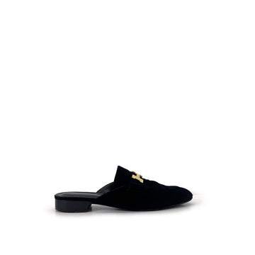 Hermes Gold H Logo Trocadero Velvet Mule Loafer 39 H192168Z 159082125 [P]