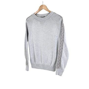 DIOR M Herren Oblique Band Insert Jacquard Strickpullover Hellgrau 159082135 [P]