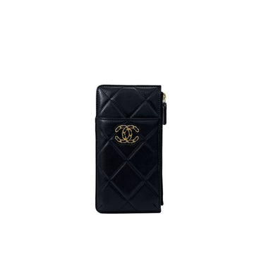 CHANEL Klassische Handykartenetui Geldbörse mit Goldverzierungen AP1182 159082147 [P]
