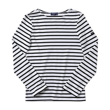 Saint James Long Sleeve T-Shirt 9858 NEIGE NOIR 40604666 [P]