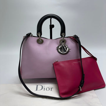 DIOR issimo Leder 2WAY Tote Bag Medium & Pouch Set 159083390 [P]
