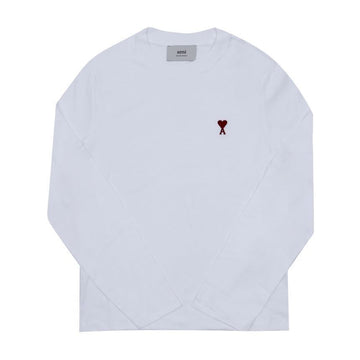 AMI Long Sleeve Small Heart Logo T-Shirt 135583204 [P]