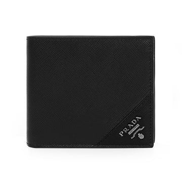 PRADA メタルロゴ付きサフィアーノレザー2つ折り財布 139818469 [P]