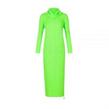 Pleats Please Issey Miyake Pleated Hooded Dress PP38 JH136 67 152203456 [P]
