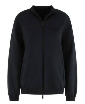 Moncler Matte Black Logo Patch Zip-Up 152205005 [P]