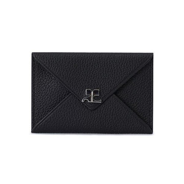 Courreges Wallet Small Grain Leather Envelope Women's Card Holder 92749122 [P]