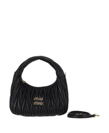 Miu Miu Hobo Bag in Napa Leather 5BC125 AN88 F0002 152206353 [P]