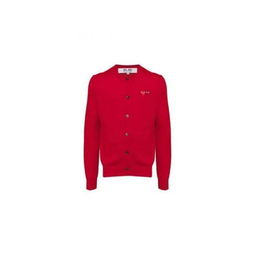 COMME DES GARCONS Rundhalsausschnitt Double Burgunder Emblem Pullover AX N057 051 5 154426963 [P]