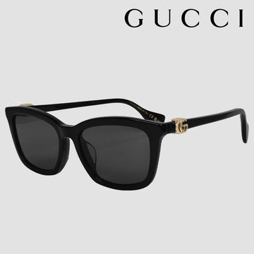 GUCCI サングラス GG1596SK 001 アジアフィット スクエア GGロゴ ブラック ユニセックス 129283290 [P]