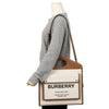 Burberry Medium Leather Canvas Pocket Shoulder Bag Brown Two-tone 158667186 [P]