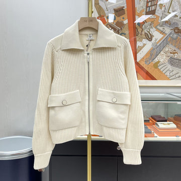 HERMES ロングスリーブウールニットカーディガン 159088676 [P]