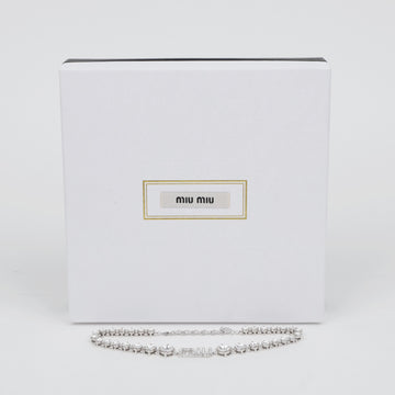 Miu Miu Crystal Logo Necklace 158537861 [P]