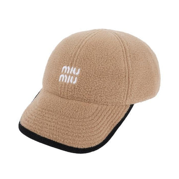 MIU MIU ロゴ刺繍フリースベースボールキャップ 159089894 [P]