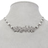 CHANEL Crystal Snowflake Lettering Choker Necklace 37609 159096134 [P]