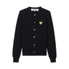 COMME DES GARCONS N049 051 Schwarz FW25 Unisex Gold Heart Cardigan 148445831 [P]