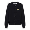 COMME DES GARCONS N049 051 Schwarz FW25 Unisex Gold Heart Cardigan 148445831 [P]