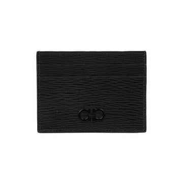 SALVATORE FERRAGAMO Herren Double Gancini Kartenetui NERO 0733364 63669176 [P]