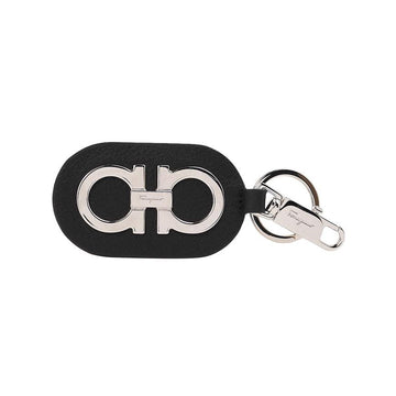 Salvatore Ferragamo Men's Gancini Metal Logo Keychain 66 1107 NERO 0757996 65847392 [P]